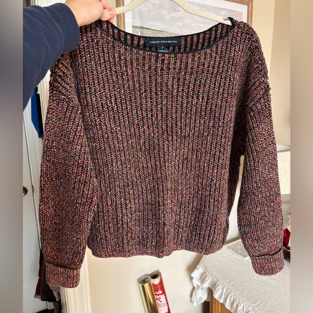 French Connection Multicolor Knit Crew Neck Sweater